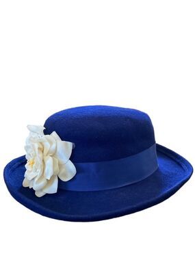 Women's Arlin Blue Hat with White Flower One Size